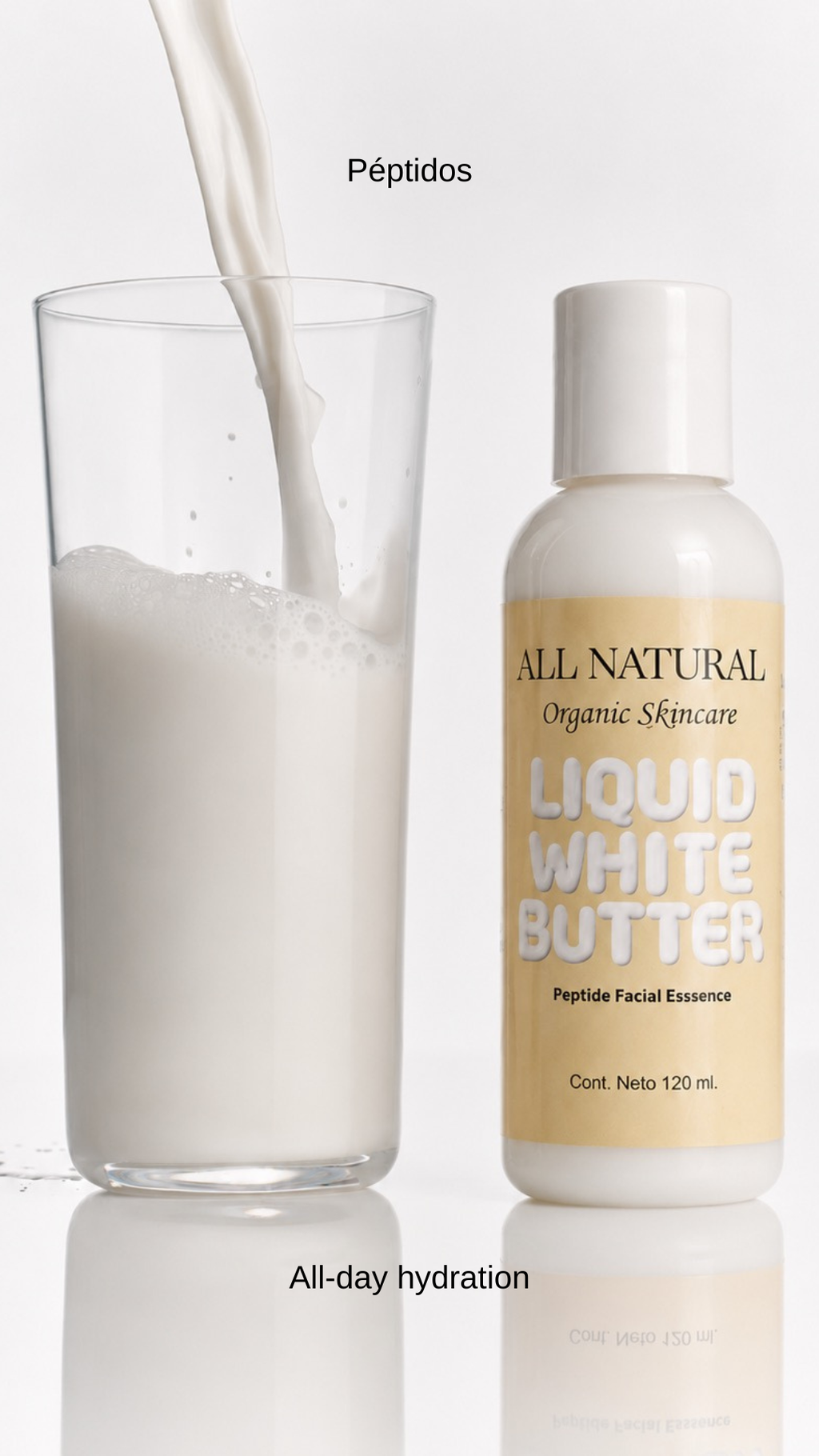 Liquid white butter péptidos