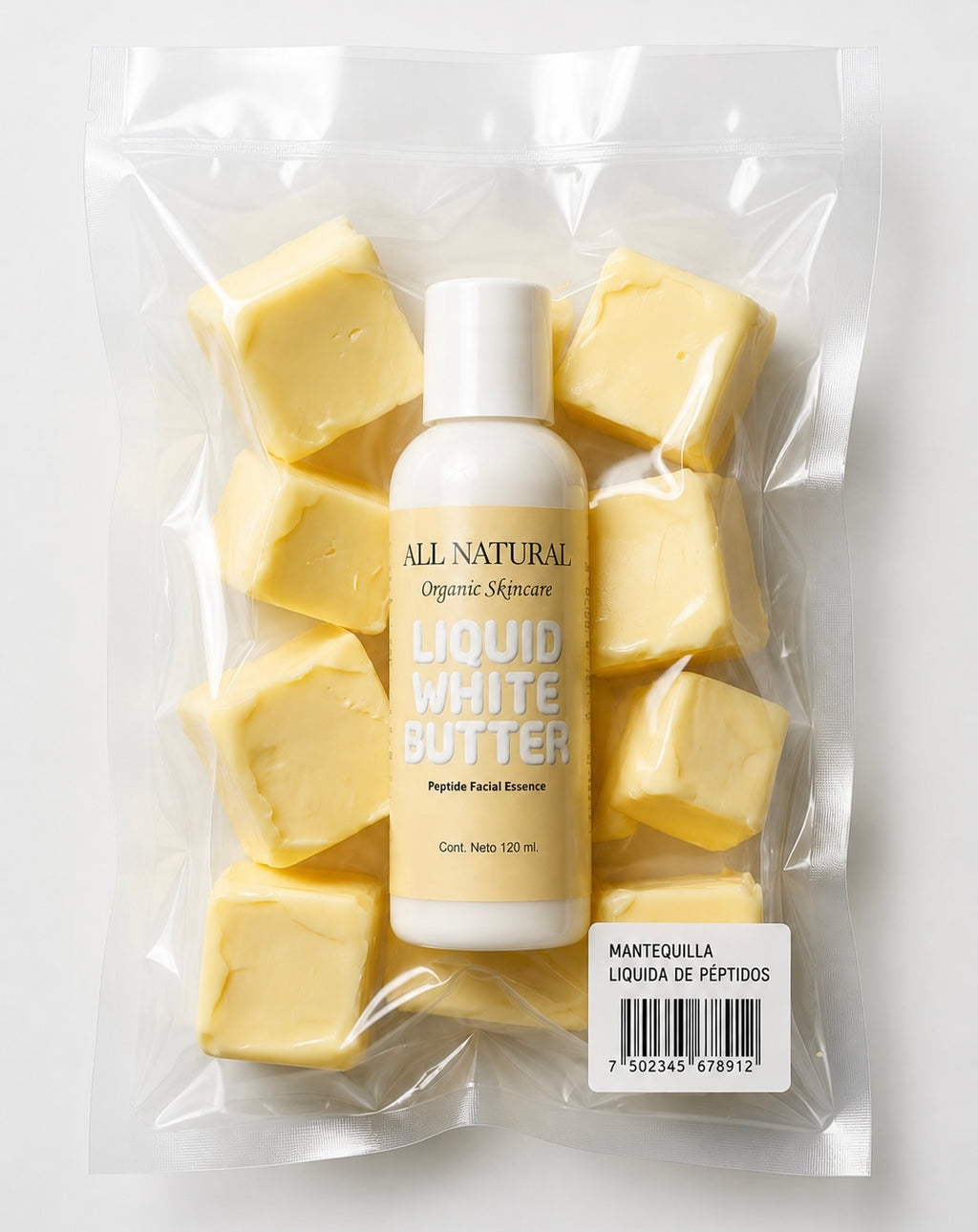 Liquid white butter péptidos